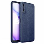 Teleplus Vivo Y11s Kamera Korumalı Deri Dokulu Niss Silikon Kırmızı Kılıf