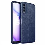 Teleplus Vivo Y20 Kamera Korumalı Deri Dokulu Niss Silikon + Nano Ekran Koruyucu Kırmızı Kılıf