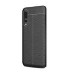 Teleplus Xiaomi Mi9 Deri Dokulu Silikon Lacivert Kılıf Nano Glass Ekran Koruyucu