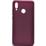 Teleplus Xiaomi Redmi 7 Lüks Silikon Kılıf Bordo Nano Ekran Koruyucu