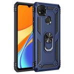 Teleplus Xiaomi Redmi 9C Vega Yüzüklü Çift Katmanlı Tank Kapak Lacivert Kılıf + Nano Ekran Koruyucu