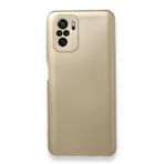 Teleplus Xiaomi Redmi Note 10S Kamera Korumalı Premier Silikon Nano Ekran Koruyucu Gold Kılıf