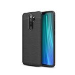 Teleplus Xiaomi Redmi Note 8 Pro Deri Dokulu Silikon Kırmızı Kılıf + Nano Ekran Koruyucu