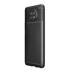 Teleplus Xiaomi Redmi Note 9 5g Karbon Dokulu Dizayn Nano Ekran Koruyucu Siyah Silikon Cep Telefonu Kılıf