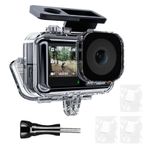 TELESIN DJI Action 5 Pro Action 4/3 Kamera için Su Geçirmez Kılıf, Buğu Önleyici Sualtı Muhafazası Kabuk Kafesi 60M/196FT Derin Dalış Tüplü Şnorkelle Yüzme Hızlı Çıkarma Vidası ile Destekler