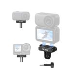 TELESIN DJI Osmo Nano/Action 6 için manyetik hızlı serbest bırakma adaptörü montajı, çift yönlü mıknatıs, metal mandallar, şok emici silikon ped, DJI Osmo Nano için adaptör tabanı/Action 6