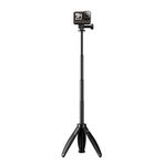 TELESIN Mini Selfie Çubuğu, GoPro Hero 13 12 11 10 9 8 için Çekilebilir Tripod Selfie Çubuğu, Kompakt, Taşınabilir, Ayarlanabilir Aksiyon Kamerası Aksesuarı, Vlog Fotoğrafçılığı, Seyahat Selfie için