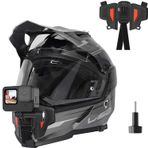 TELESIN Motosiklet Kaskı GoPro Hero 11, 10, 9, 8, 7, 6, Insta360 X3, ONE X2, ONE X, ONE X, DJI OSMO Aksiyon, Kaymaz Silikon, Kurulumu Kolay, Aksiyon Kamera Aksesuarları (2. Nesil) için Çene Montajı