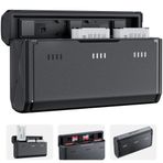 TELESIN NP-BX1 Taşınabilir Şarj Kutusu + 2 adet Batarya | USB-C Hızlı Şarj, SD/micro-SD Kart Yuvalı, Aksiyon Kameraları, DSLR/Dijital Kameralar ve Telefonlar için