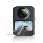TELESIN Osmo 360 ekran koruyucu folyo sertleştirilmiş camdan | DJI Osmo 360 için sertleştirilmiş cam folyo aksesuarı, sertlik derecesi 9H, çizilmez, %99 şeffaflık, 2,5D kenar, statik uygulama