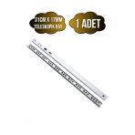 Teleskobik 17Mm Çekmece Rayı Gömme Bilyeli İnce Ray(17Mm)(Takım)(Krom) 31Cm 31Cm - 1 Adet