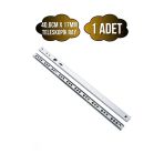 Teleskobik 17Mm Çekmece Rayı Gömme Bilyeli İnce Ray(17Mm)(Takım)(Krom) 40.6Cm 40.6Cm - 1 Adet