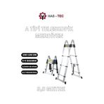 Teleskopik Merdiven 3,8 Metre 6+6 Basamaklı A Tipi Uzayan