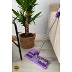 Teleskopik Mikrofiber Mandallı Yer Mopu, Fayans ve Duvar Temizliği - Açık Mavi - Yeşil - Seçenek 1