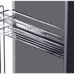 Teleskopik Raylı Şişelik (10.5cm-15.5cm-20.5cm) - 10.5 cm - Krom