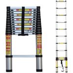 Teleskopik Uzatma Merdiveni, Teleskop Merdiveni 1.4m/2m/2.6m/2.9m/3.2m/3.8m/4.1m/4.4m/4.6m/5.0m/5.4m/5.8m/6.2m Uzun, Alüminyum Taşınabilir Uzatma Teleskopik Merdivenler Tırmanmak için Ev