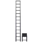 Telesteps 1600ET Taktik Teleskop Uzatma Merdiveni - 12ft Yükseklik, 16 ft Erişim | Tip 1A 300LB Anma | Tek Dokunuşla Geri Çekmeli ve Çift Taraflı Tırmanışlı Siyah Eloksallı Askeri Sınıf Alüminyum