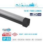 Teletek 18W 3-Step Fonksiyon Etanj LED Armatür IP65 Otopark, Depo ve Garaj Tipi - Su Geçirmez Tavan Lambası - SİYAH GÖVDE - 6500K - Beyaz