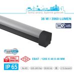 Teletek LED Etanj 36W Acil Durum Kitli Aydınlatma - Otopark, Depo ve Garaj Tipi - Su Geçirmez Tavan Lambası - SİYAH GÖVDE - 3000K - Gün Işığı