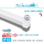 Teletek LED Etanj 36W Radar Hareket Sensörlü Aydınlatma - Otopark, Depo ve Garaj Tipi - Su Geçirmez Tavan Lambası - BEYAZ GÖVDE - 4000K - Ilık Beyaz