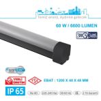 Teletek LED Etanj 60W Acil Durum Kitli Aydınlatma - Otopark, Depo ve Garaj Tipi - Su Geçirmez Tavan Lambası - SİYAH GÖVDE - 3000K - Gün Işığı