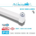 Teletek LED Etanj 60W Radar Hareket Sensörlü Aydınlatma - Otopark, Depo ve Garaj Tipi - Su Geçirmez Tavan Lambası - BEYAZ GÖVDE - 6500K - Beyaz
