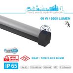 Teletek LED Etanj 60W Radar Hareket Sensörlü Aydınlatma - Otopark, Depo ve Garaj Tipi - Su Geçirmez Tavan Lambası - SİYAH GÖVDE - 4000K - Ilık Beyaz
