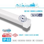 Teletek LED Etanj 60W Radar Hareket ve Acil Durum Kitli - Otopark, Depo ve Garaj Tipi - Su Geçirmez Tavan Lambası - BEYAZ GÖVDE - 4000K - Ilık Beyaz