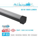 Teletek LED Etanj Aydınlatma 60W - Otopark, Depo ve Garaj Tipi - Su Geçirmez Tavan Lambası - SİYAH GÖVDE - 3000K - Gün Işığı