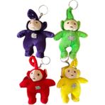 Teletubbies 4 Lü Peluş Oyuncak Nostalji Çizgi Film Karakter Teletabi Anahtarlık 1 Adet - Sarı