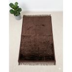 TELEVİ Televi Lüks Kalın Yumuşak Peluş Seccade Kaydırmaz Taban Çeyizlik - Kahverengi - 80 x 120 cm
