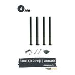 Telfence Panel Çit Direği – 100 Cm - Montaj Aksesuarları Dahil - 5 ADET