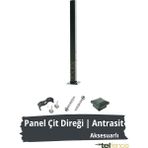 Telfence Panel Çit Direği , Montaj Aksesuarları Dahil - 120 Cm - Antrasit