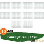 Telfence Panel Çit Teli , Bahçe Çiti , 10 Adet - 100 x 250 - Yeşil