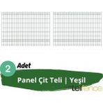 Telfence Panel Çit Teli , Bahçe Çiti , 2 Adet - 100 x 250 - Yeşil