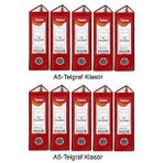 Telgraf Klasör Kırmızı Geniş A5 Plastik 10 Adet
