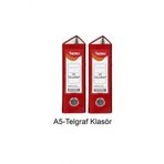 Telgraf Klasör Kırmızı Geniş A5 Plastik 2 Adet