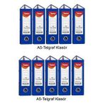 Telgraf Klasör Mavi Geniş A5 Plastik 10 Adet