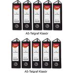 Telgraf Klasör Siyah Geniş A5 Plastik 10 Adet