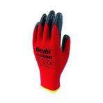 TELHA Zebra Nitril Kaplama Örme Eldiven Kırmızı 10 Çift - Kırmızı - Siyah - 36