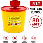 Telkar 5 Lt Tıbbi Atık Kutusu 80 Adet