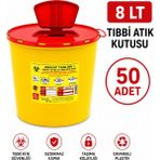 Telkar 8 Lt Tıbbi Atık Kutusu 50 Adet