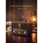 Telkur M-111BT Nostaljik Radyo Görünümlü LED Işıklı Bluetooth,hafıza Kartı,usb Bellek,aux ve Radyo Destekli Hoparlör Siyah - Çok Renkli