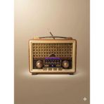 Telkur M-2013BT Nostaljik Radyo Görünümlü LED Işıklı Bluetooth,hafıza Kartı,usb Bellek,aux ve Radyo Destekli Hoparlör Gümüş - Çok Renkli