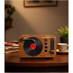 Telkur MD-1011BT Nostaljik Radyo Görünümlü Bluetooth,hafıza Kartı,usb Bellek,aux ve Radyo Destekli Hoparlör Açık Ahşap - Çok Renkli