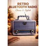 Telkur MD-1908BT Nostaljik Radyo Görünümlü Bluetooth,hafıza Kartı,usb Bellek,aux ve Radyo Destekli Hoparlör Eflatun - Çok Renkli