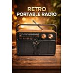 Telkur MD-507BT Nostaljik Radyo Görünümlü Bluetooth,hafıza Kartı,usb Bellek,aux ve Radyo Destekli Hoparlör Siyah - Çok Renkli