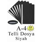 Telli Dosya Plastik A4 10 Lu 1 Paket Poşet Dosyalara Uyumlu Ekonomik Kaliteli Şeffaf Kapak Telli Dosya Okul Büro Ofis