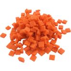 Telli Kavrak Seramik Mozaik Taşı - Kare Turuncu Taş - 250ADET Ölçü (8X8X3MM) _turuncu