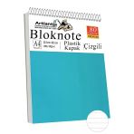 Telli Masaüstü Not Defteri Çizgili A4 1 Adet Masa Üstü Plastik Kapaklı Spiralli Bloknot Blocknote 80 Yaprak Okul Ofis